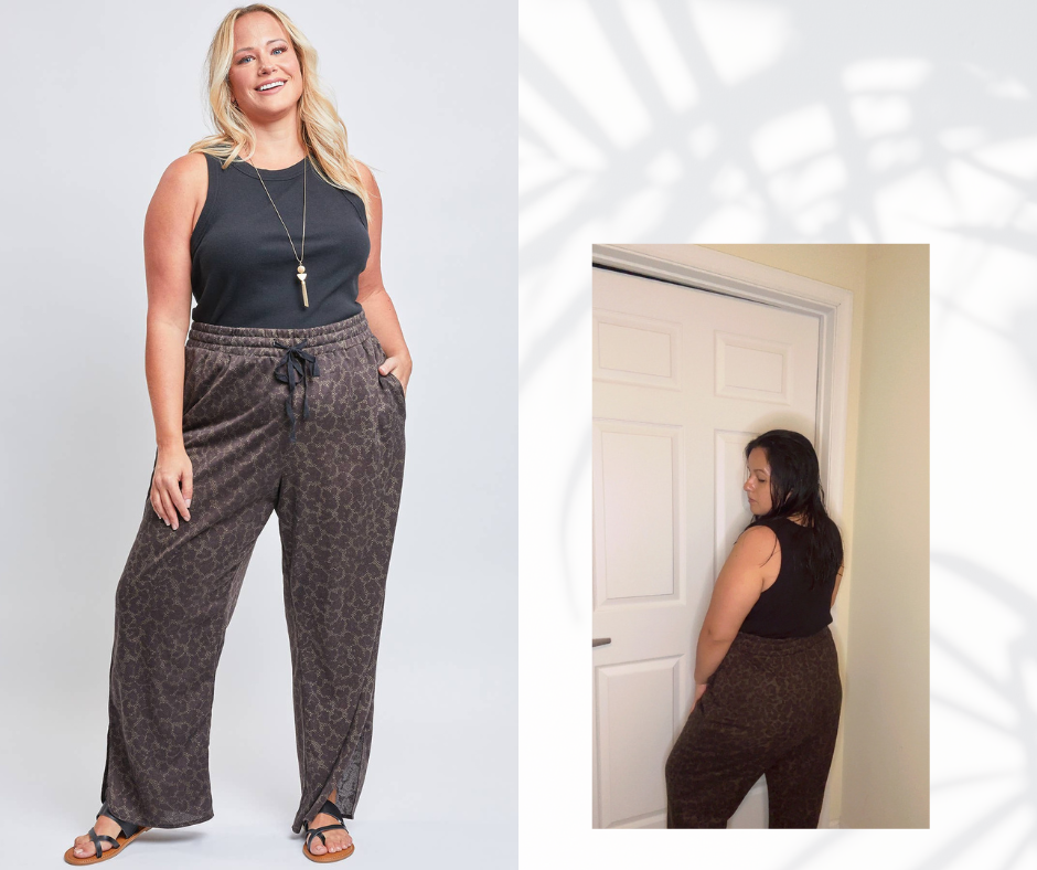 Missy Plus Size Drawstring Wide Leg Pant