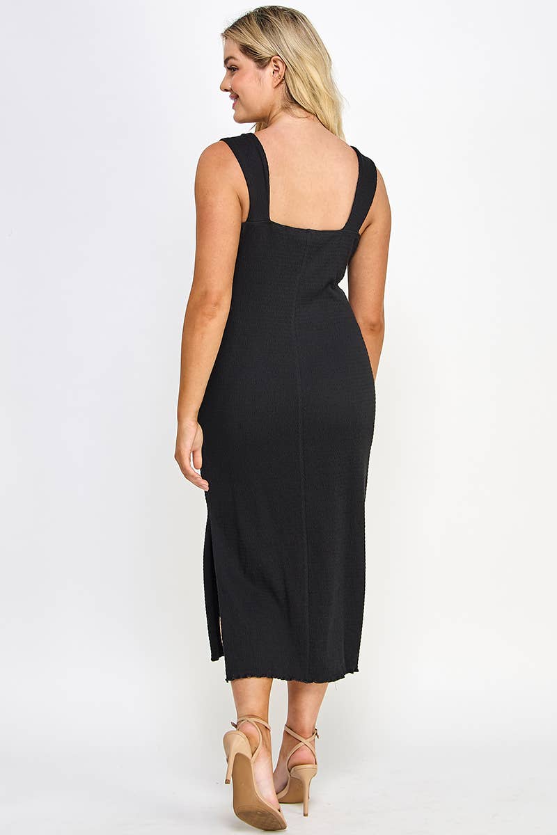 Plus Size Smocked Midi Dress