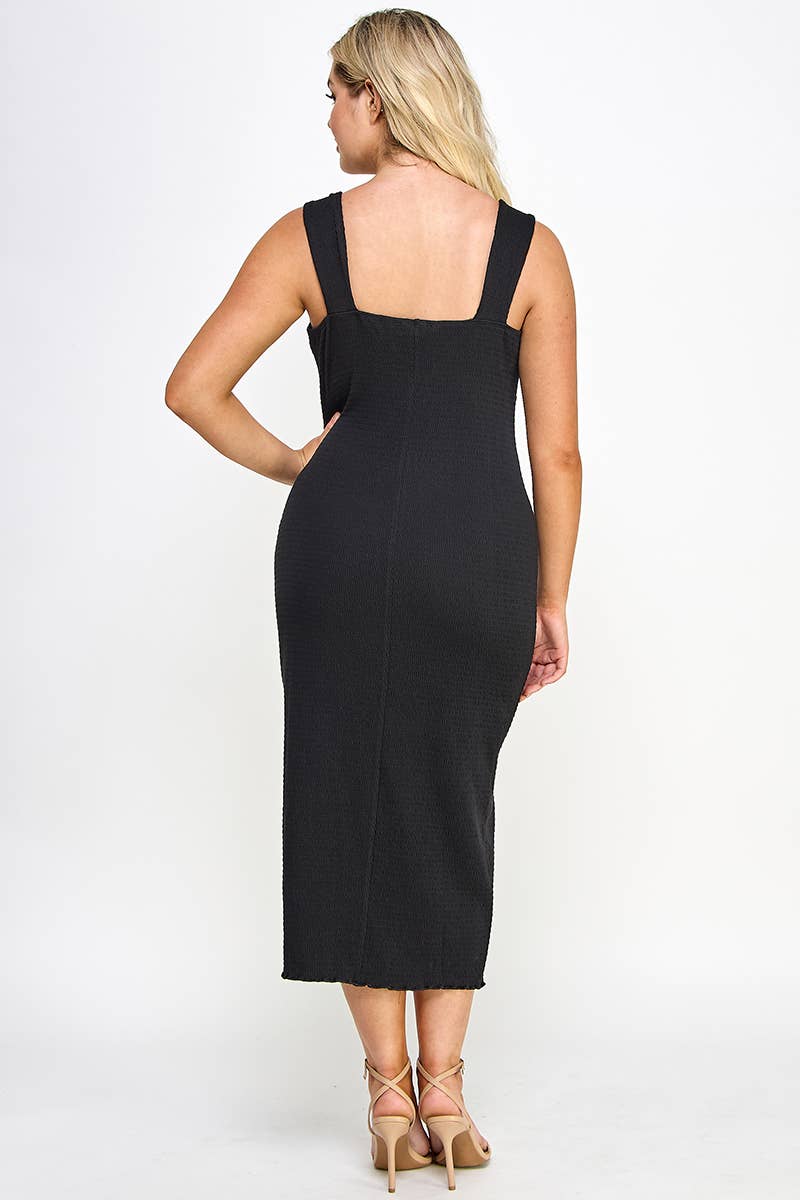 Plus Size Smocked Midi Dress