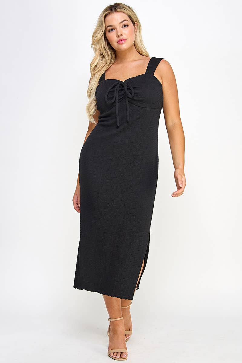 Plus Size Smocked Midi Dress